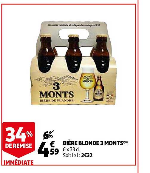bière blonde 3 monts
