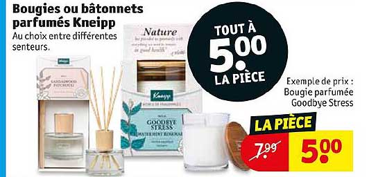 bougies oui bâtonnets parfumés kneipp
