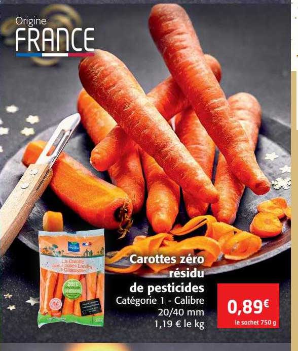 carottes zero residu de pesticides