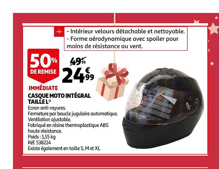 Casque Moto Intégral Taille L