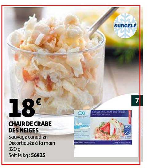 chair de crabe des neiges