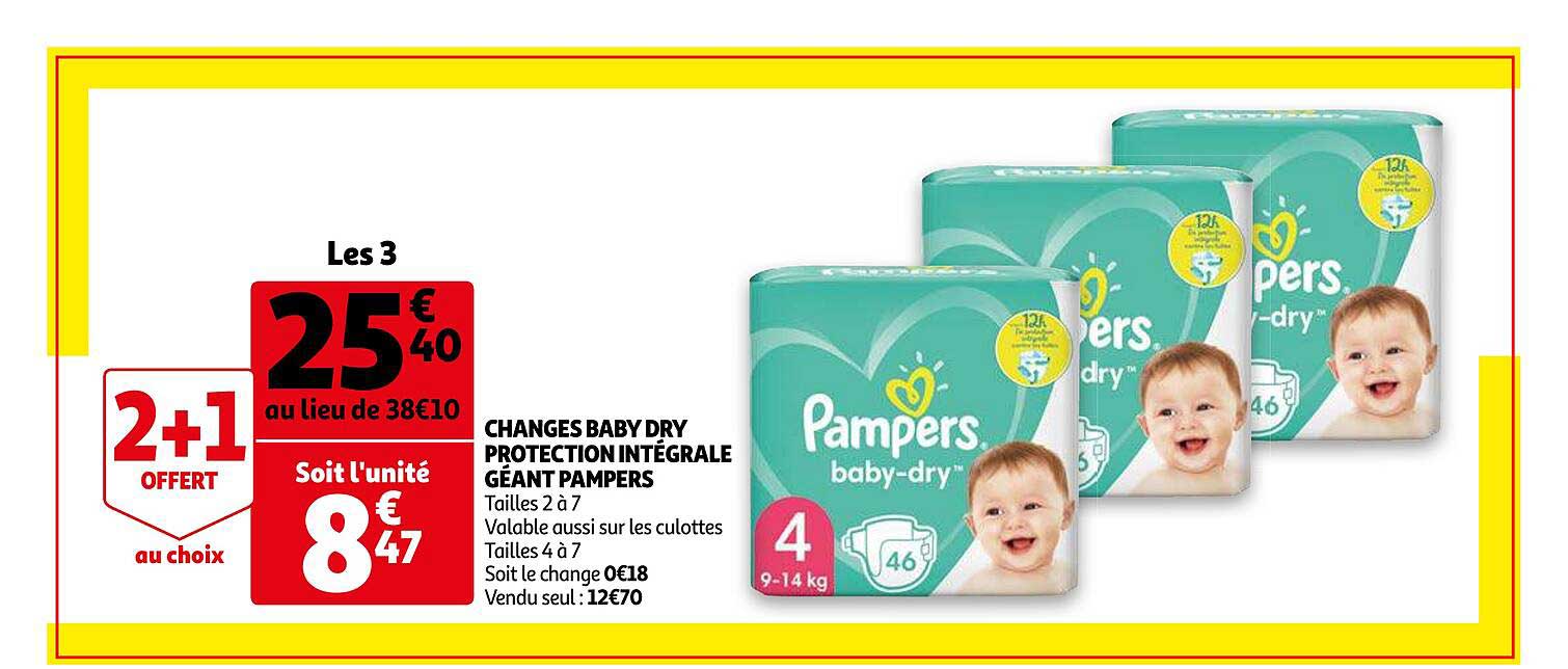 Changes Baby Dry Protection Intégrale Géant Pampers