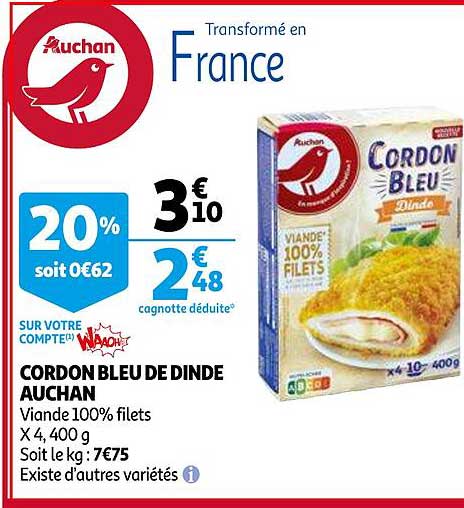 Cordon Bleu De Dinde Auchan