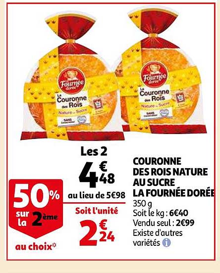 couronne des rois nature au sucre la fournée dorée