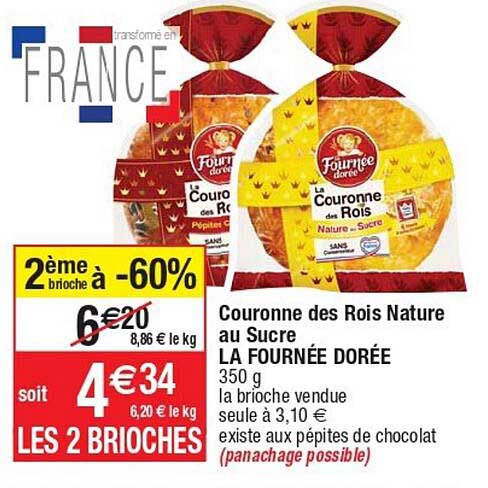 couronne des rois nature au sucre la fournée dorée