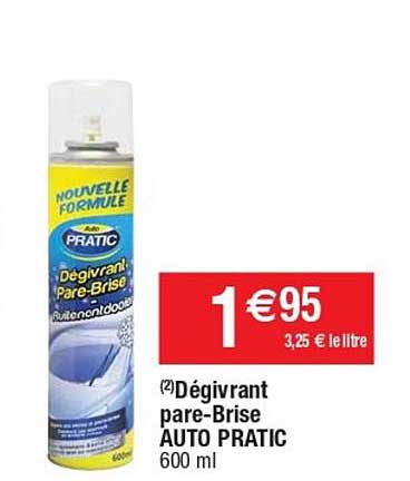 dégivrant pare-brise auto pratic