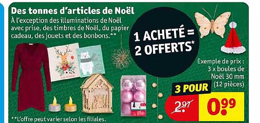 des tonnes d'articles de noël