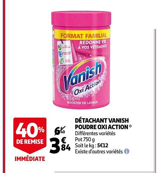 détachant vanish poudre oxi action