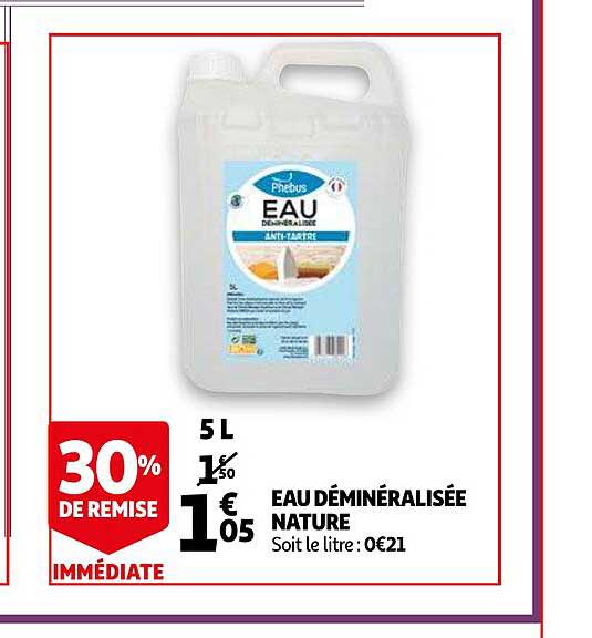 Eau Déminéralisée Nature