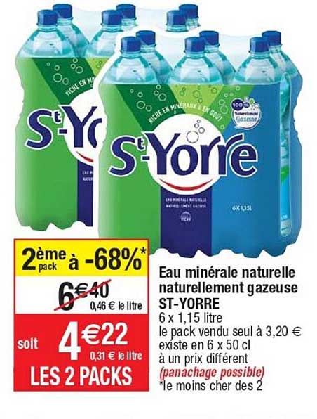 eau minérale naturelle naturellement gazeuse st-yorre