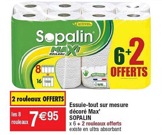 essuie-tout sur mesure décoré max' sopalin