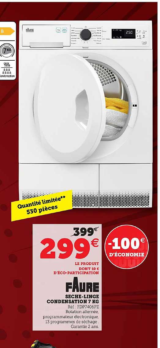 faure sèche-linge condensation 7 kg
