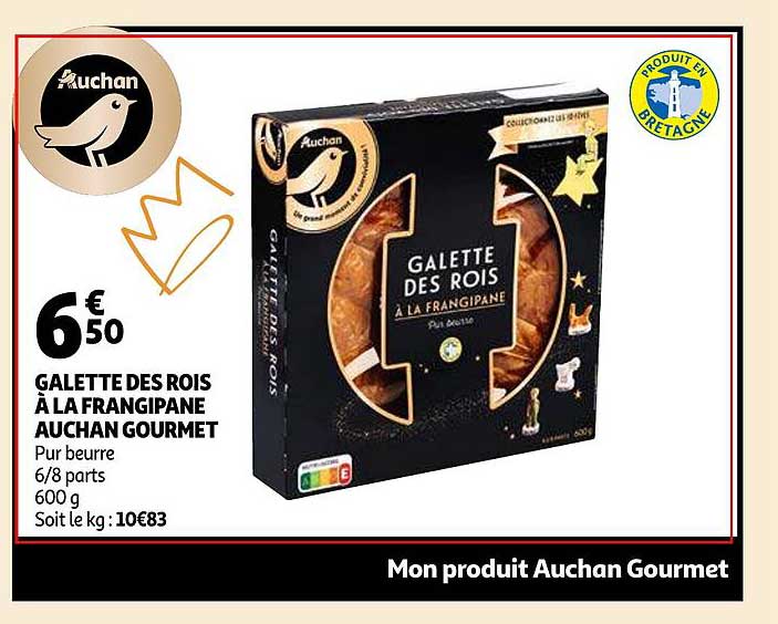 galette des rois à la frangipane auchan gourmet