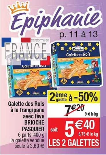 galette des rois à la frangipane avec fève brioche pasquier