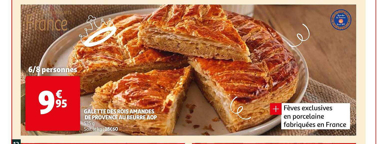 galette des rois amandes de provence au beurre aop