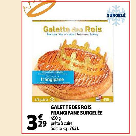 galette des rois frangipane surgelée