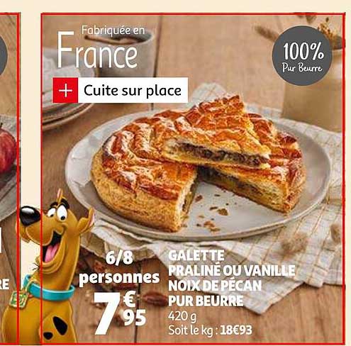 Galette Praliné Ou Vanille Noix De Pécan Pur Beurre