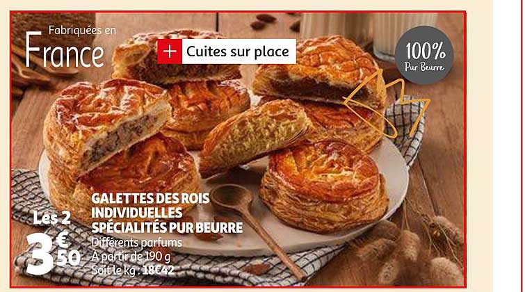 galettes des rois individuelles spécialités pur beurre