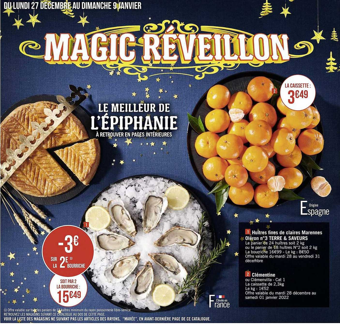 huîtres fines de claires marennes oléron n°3 terre & saveurs clémentine