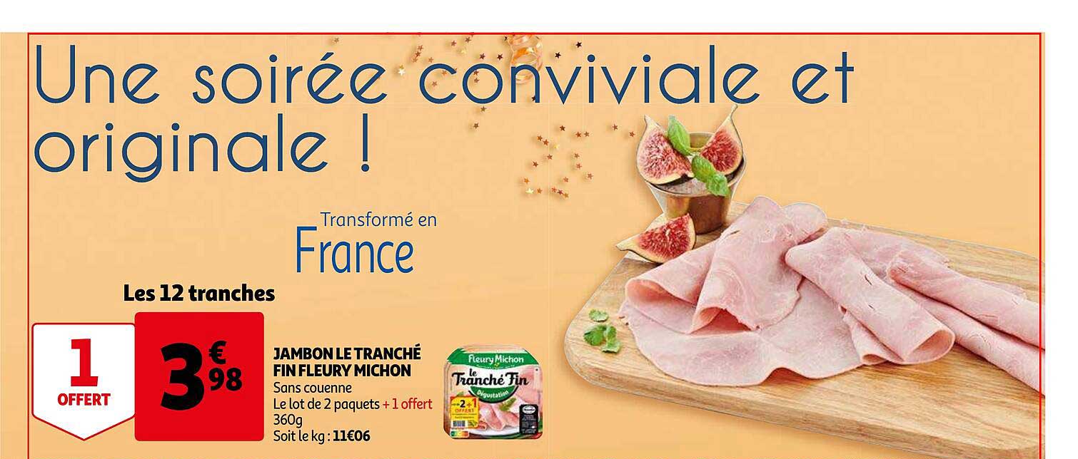 jambon le tranché fin fleury michon