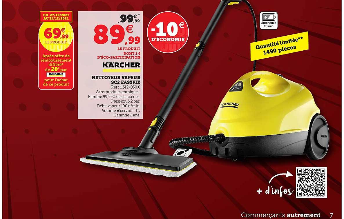 kärcher nettoyeur vapeur sc2 easyfix