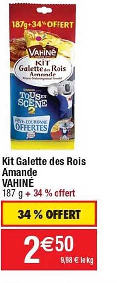 kit galette des rois amande vahiné