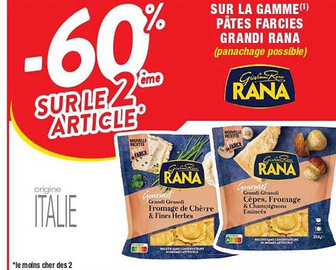 la gamme pâtes farcies grandi rana