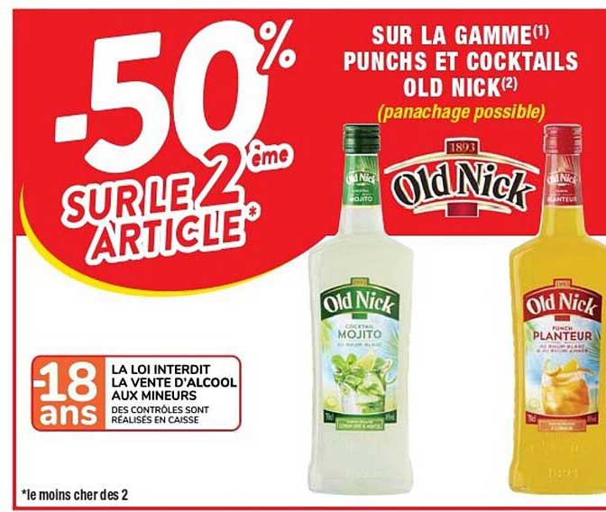 la gamme punchs et cocktails old nick
