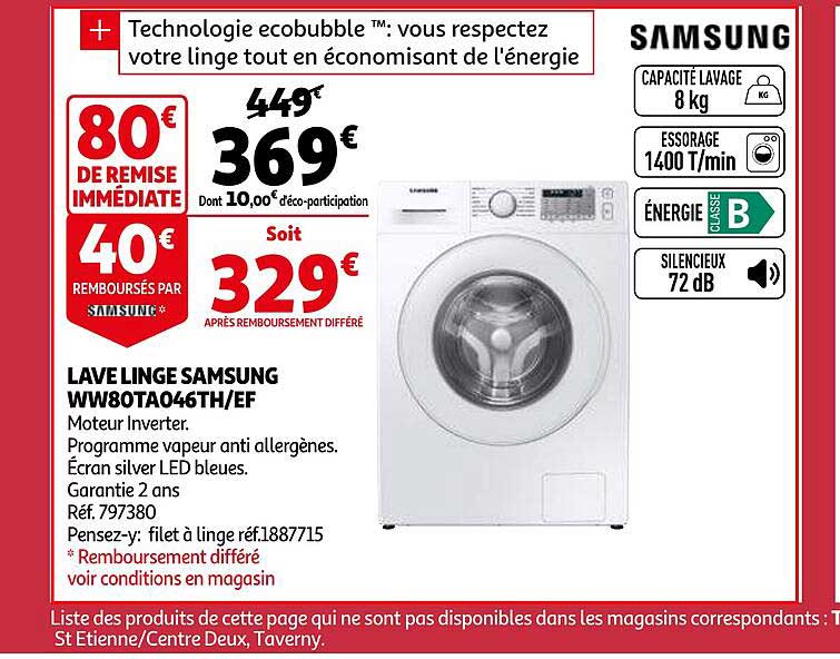 lave linge samsung