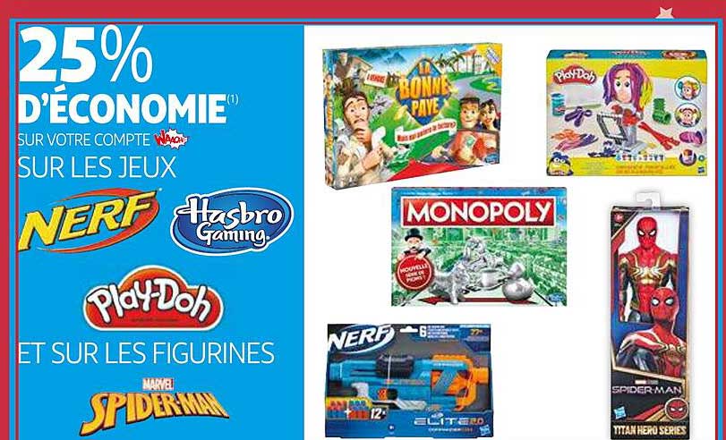 les jeux nerf, hasbro gaming, play-doh