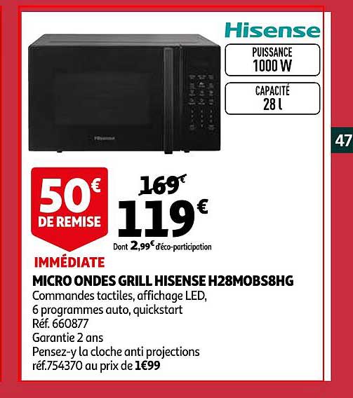 micro ondes grill hisense