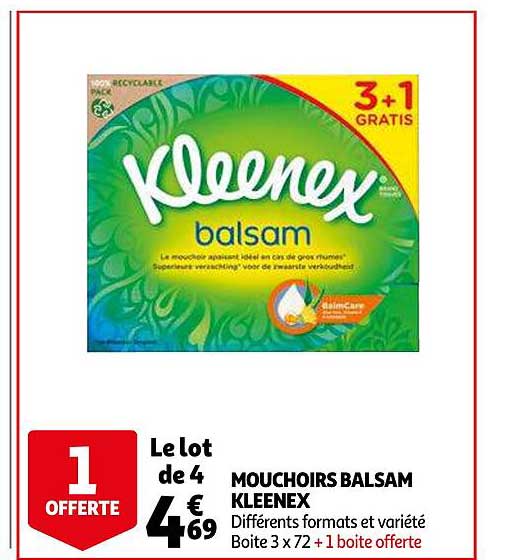 Mouchoirs Balsam Kleenex