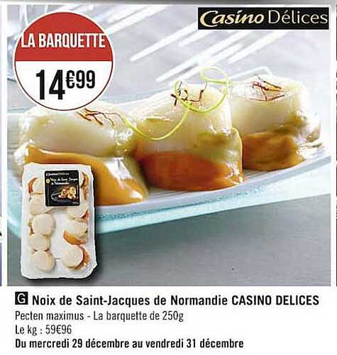 noix de saint-jacques de normandie casino delices