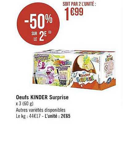 Oeufs Kinder Surprise