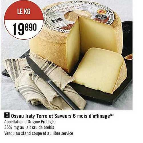 ossau iraty terre et saveurs 6 mois d'affinage
