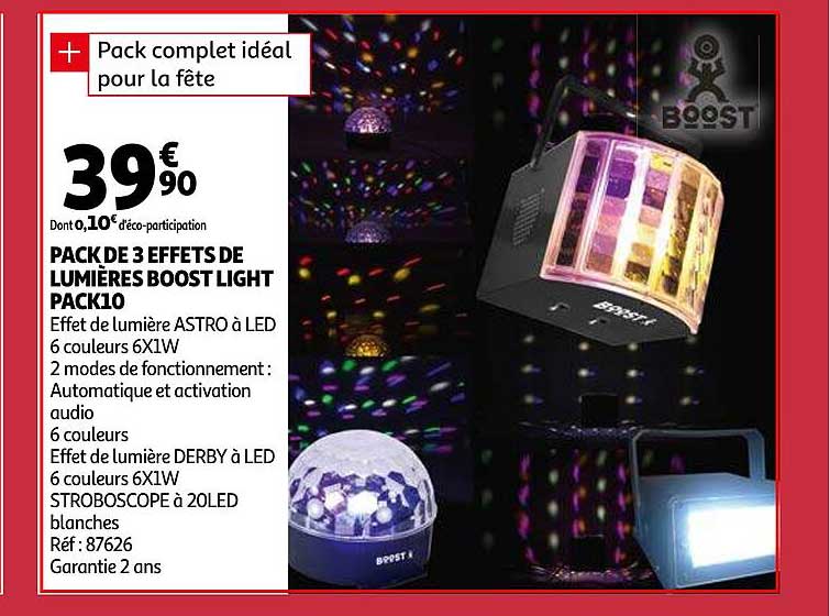 pack de 3 effets de lumières boost light pack10