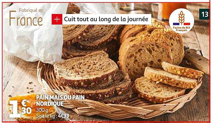 pain maïs ou pain nordique