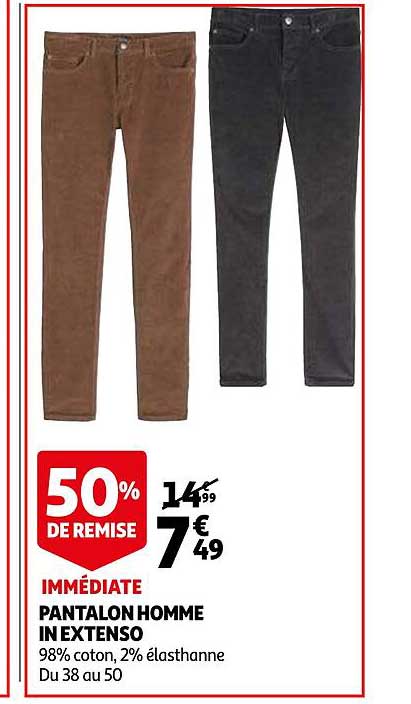 pantalon homme in extenso
