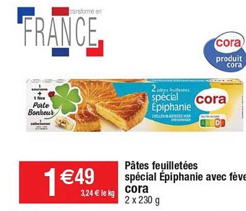 pâtes feuilletées spécial épiphanie avec fève cora