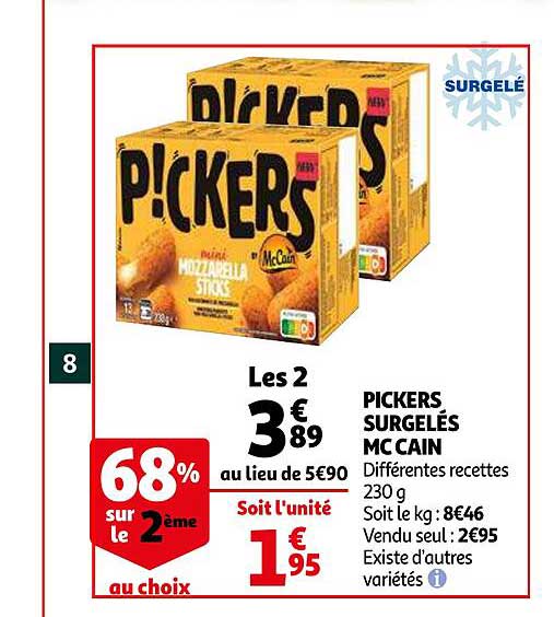 pickers surgelés mc cain