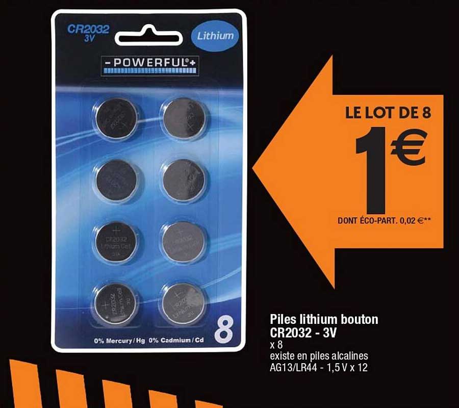 Piles Lithium Bouton Cr2032 - 3v