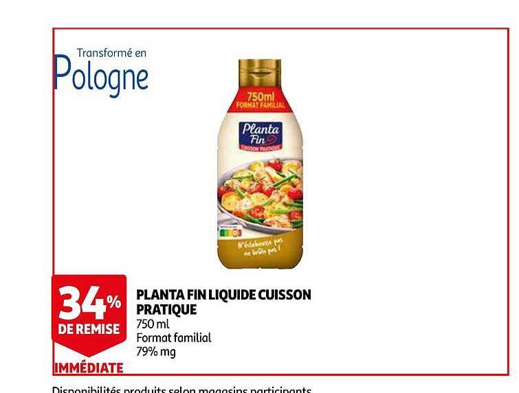Planta Fin Liquide Cuisson Pratique