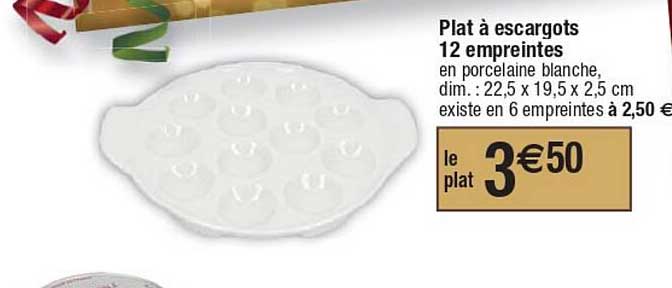 plat à escargots 12 empreintes