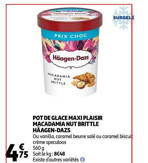 pot de glace maxi plaisir macadamia nut brittle häagen-dazs