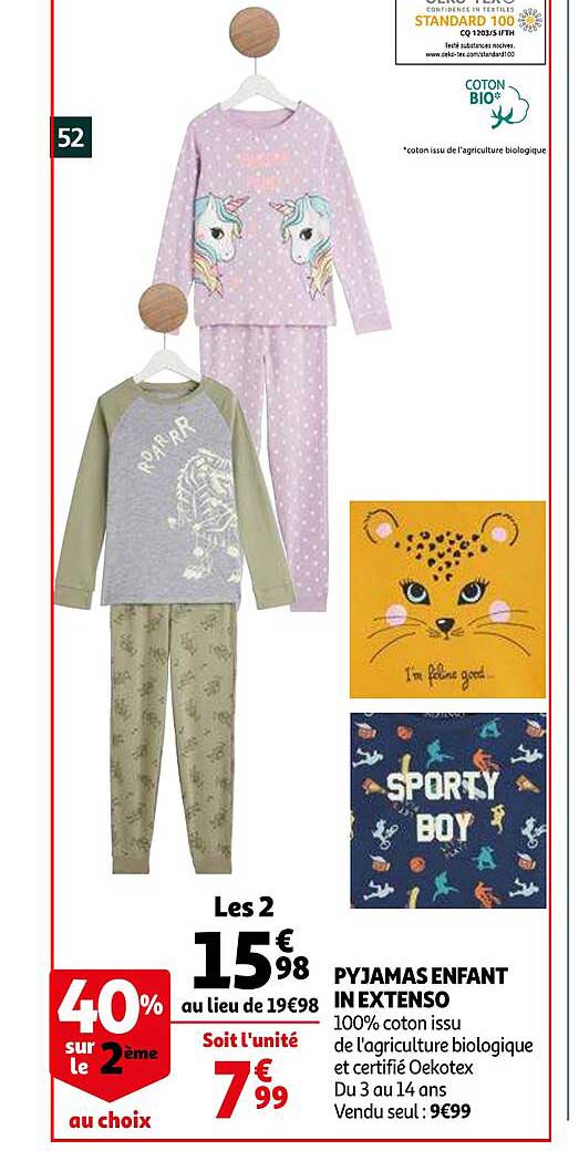 pyjamas enfant in extenso