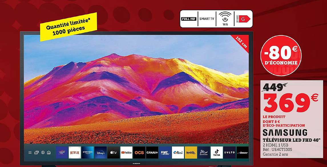 samsung téléviseur led fhd 40"
