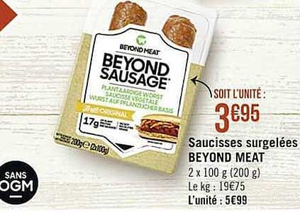 saucisses surgelées beyond meat