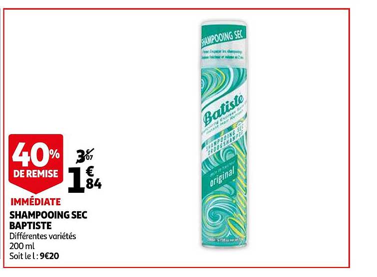 shampooing sec baptiste