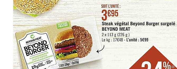 steak végétal beyond burger surgelé beyond meat