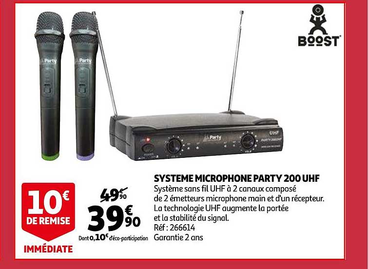 système microphone party 200 uhf